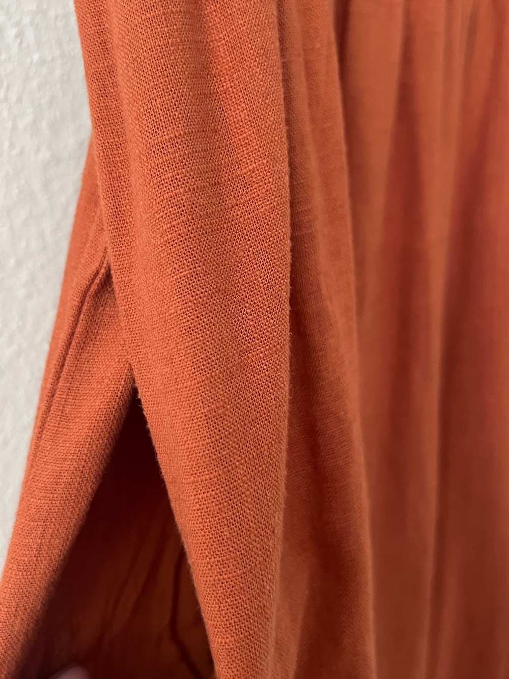 By Anthropologie V Neck Ruffle Copper Jumpsuit Size S - Picture 9 of 16